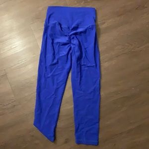 Abs2fitness royal blue ribbed legging ruched
